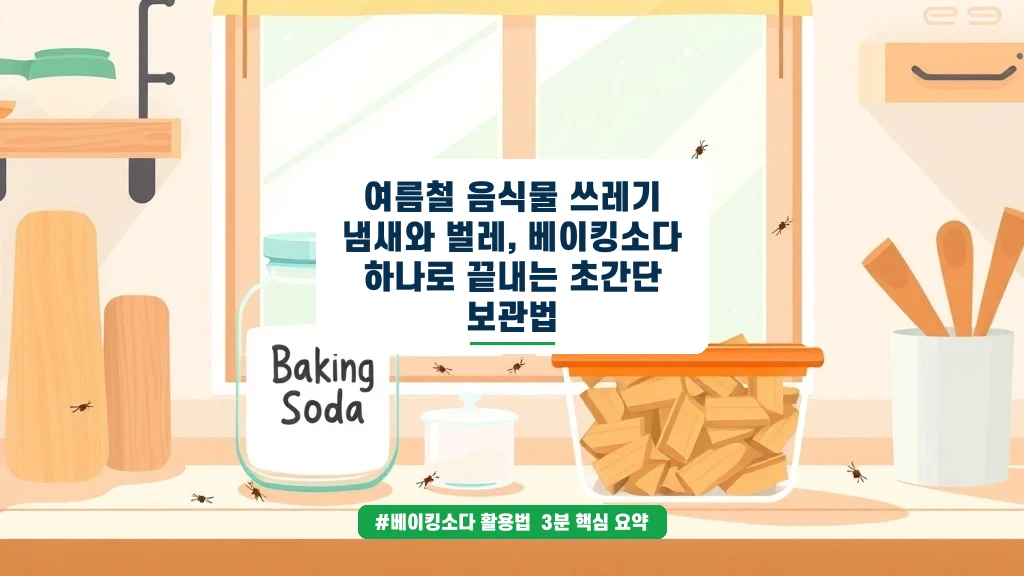 여름철 음식물 쓰레기 냄새와 벌레, 베이킹소다 하나로 끝내는 꿀팁