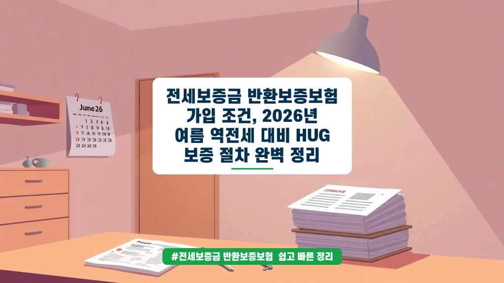 전세보증금 반환보증보험 조건 & 여름 역전세 대비 HUG 절차