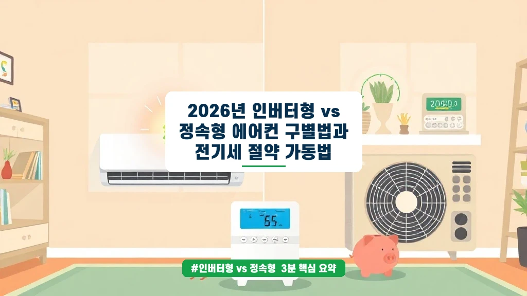 인버터 vs 정속형 에어컨 전기세 절약법, 우리 집은?