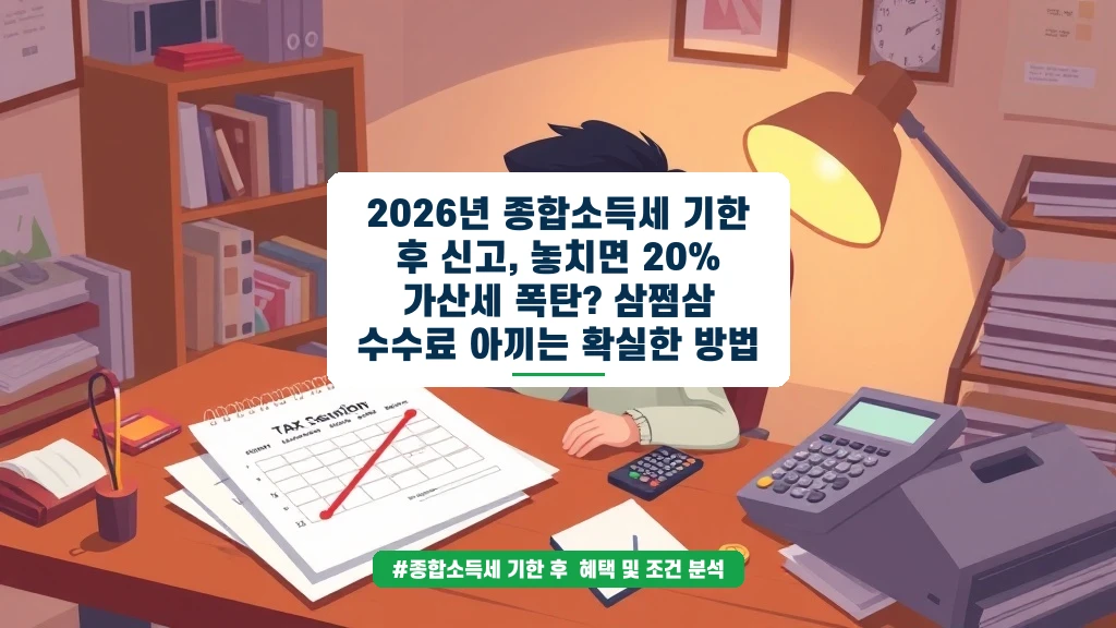 종합소득세 기한 후 신고, 수수료 아끼는 현명한 방법