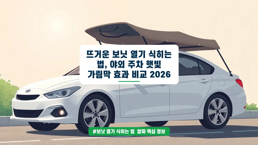 뜨거운 보닛, 이렇게 식히세요! 야외 주차 가림막 효과 비교