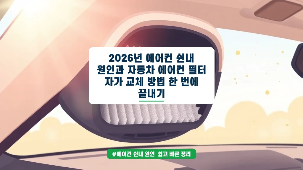 에어컨 쉰내, 더 이상 참지 마세요! 원인과 자가 필터 교체 꿀팁