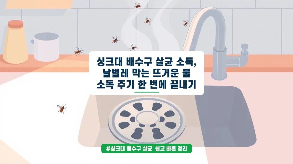 싱크대 배수구 날벌레, 뜨거운 물 소독 주기로 해결했어요
