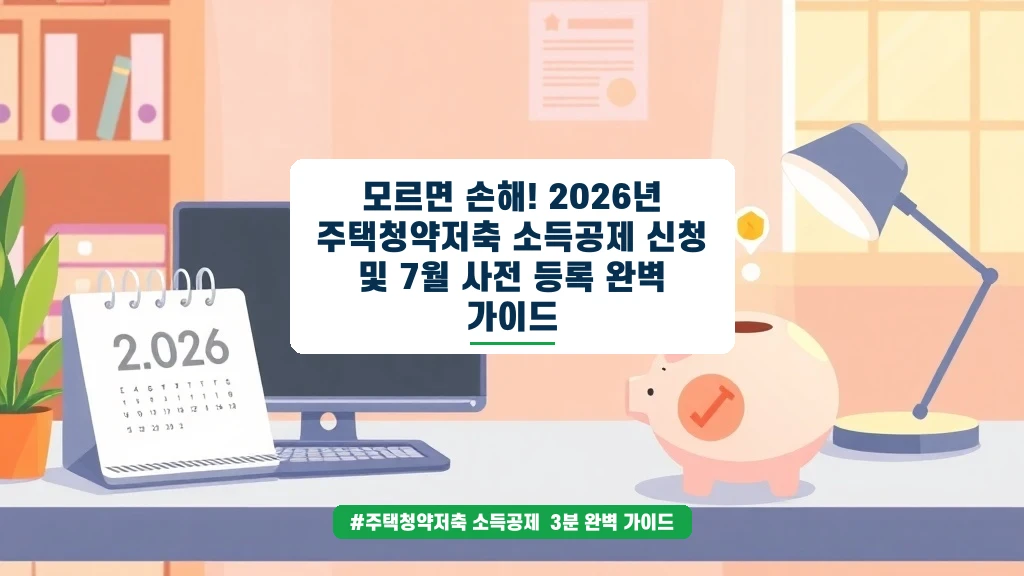 주택청약 소득공제, 7월에 미리 챙기면 연말이 편해집니다