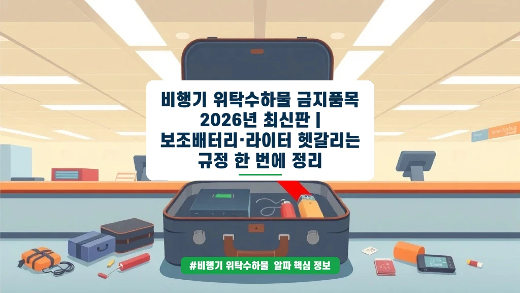 비행기 위탁수하물 금지품목 총정리 (보조배터리, 라이터)