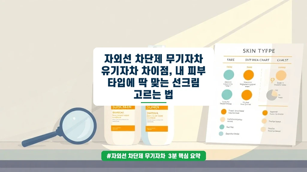 무기자차 유기자차 차이점, 내 피부에 맞는 선크림 골라보기