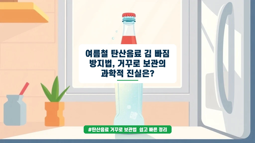 여름 탄산음료 김 빠짐, 거꾸로 보관법 진실은?