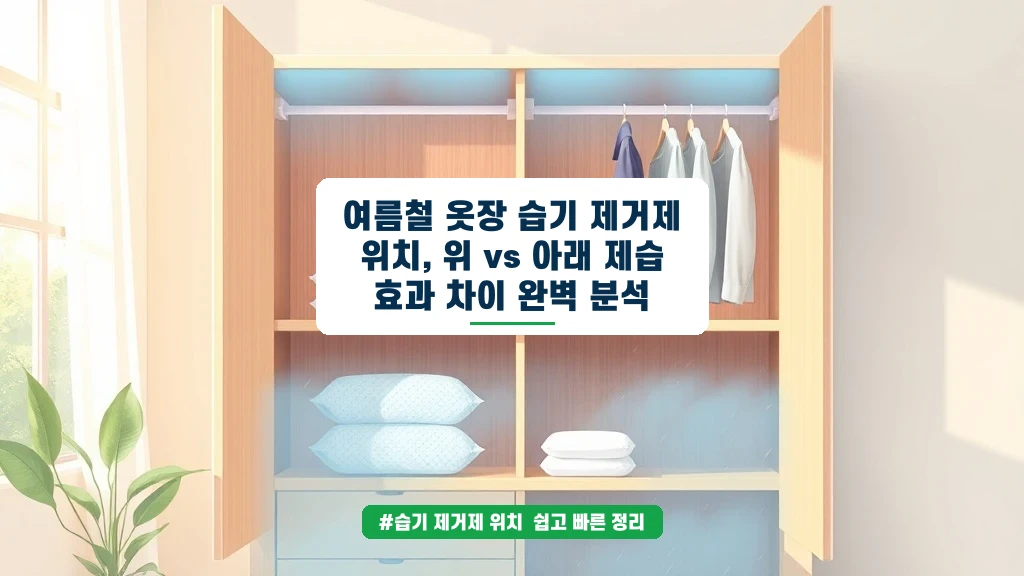 여름 옷장 습기 제거제, 위에 둘까 아래에 둘까? 정답은