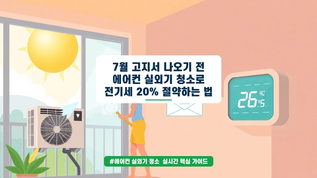 7월 고지서 전에 에어컨 실외기 청소로 전기세 20% 아끼는 법
