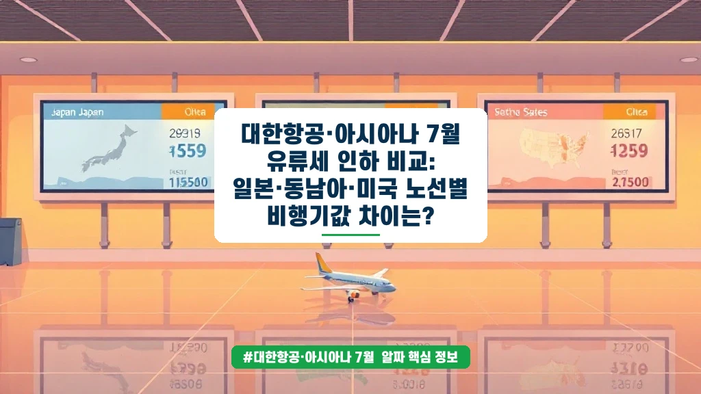 7월 항공권 유류세 인하, 노선별로 얼마나 싸졌을까?