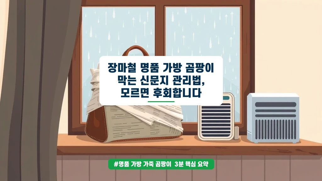 장마철 명품 가방 곰팡이 막는 신문지 활용 꿀팁