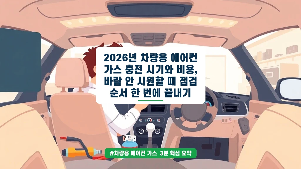 에어컨 바람이 미지근해요? 가스 충전 시기와 비용 총정리