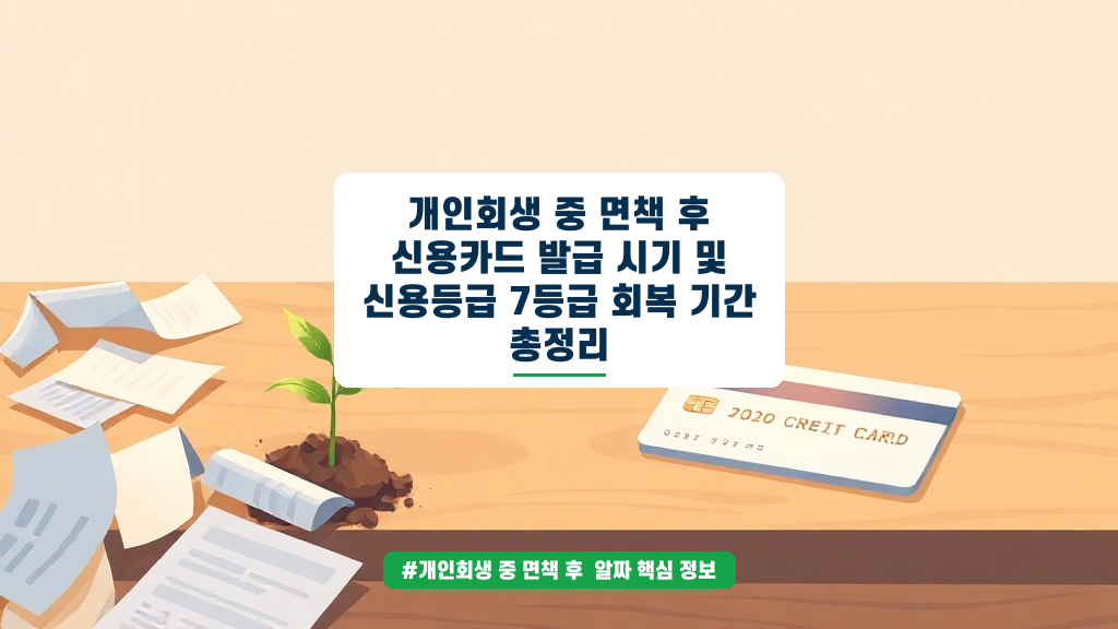 개인회생 면책 후 신용카드 발급, 언제부터 가능할까요? 회복 기간과 절차 안내