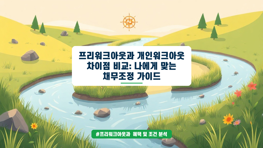 프리워크아웃과 개인워크아웃, 뭐가 다를까요? 채무조정 완벽 비교 가이드