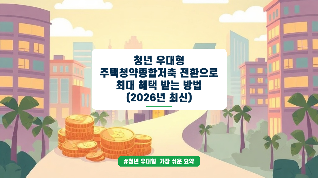 청년 우대 주택청약종합저축, 최신 전환 방법 및 연말정산 공제 총정리