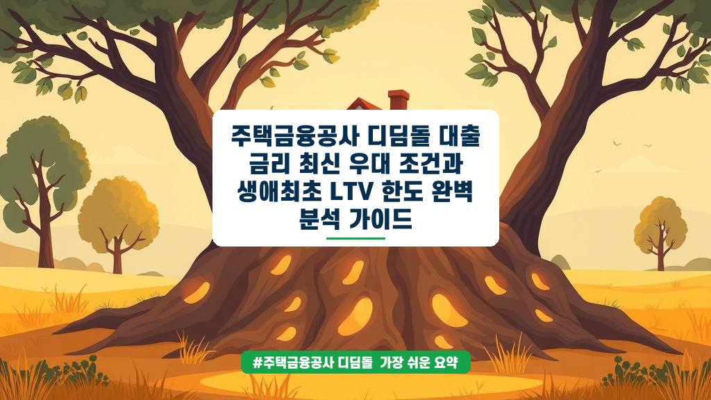 디딤돌 대출 금리 우대? 생애최초 최대 한도 2.4억까지 보는 완벽 가이드