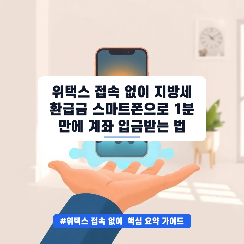 위택스 접속 없이 지방세 환급금 스마트폰으로 1분 만에 계좌 입금받는 법 안내
