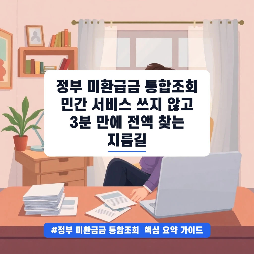 정부 미환급금 통합조회 민간 서비스 쓰지 않고 3분 만에 전액 찾는 지름길 안내