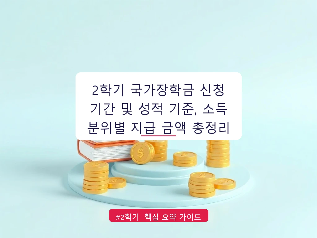 2학기 국가장학금 신청 기간 및 성적 기준, 소득 분위별 지급 금액 총정리 안내 가이드 (클릭 시 원문 이동)