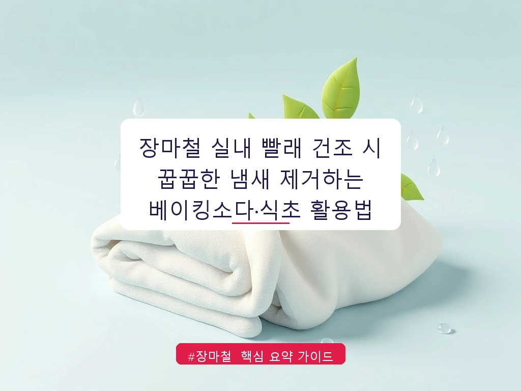 장마철 실내 빨래 건조 시 꿉꿉한 냄새 제거하는 베이킹소다·식초 활용법 안내 가이드 (클릭 시 원문 이동)