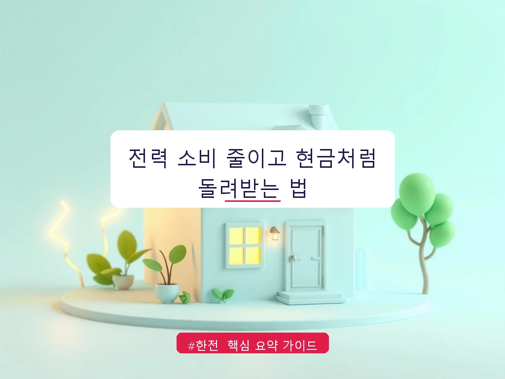 한전 에너지캐시백 신청 방법 및 실시간 캐시백 환급금 조회 가이드 안내 가이드 (클릭 시 원문 이동)