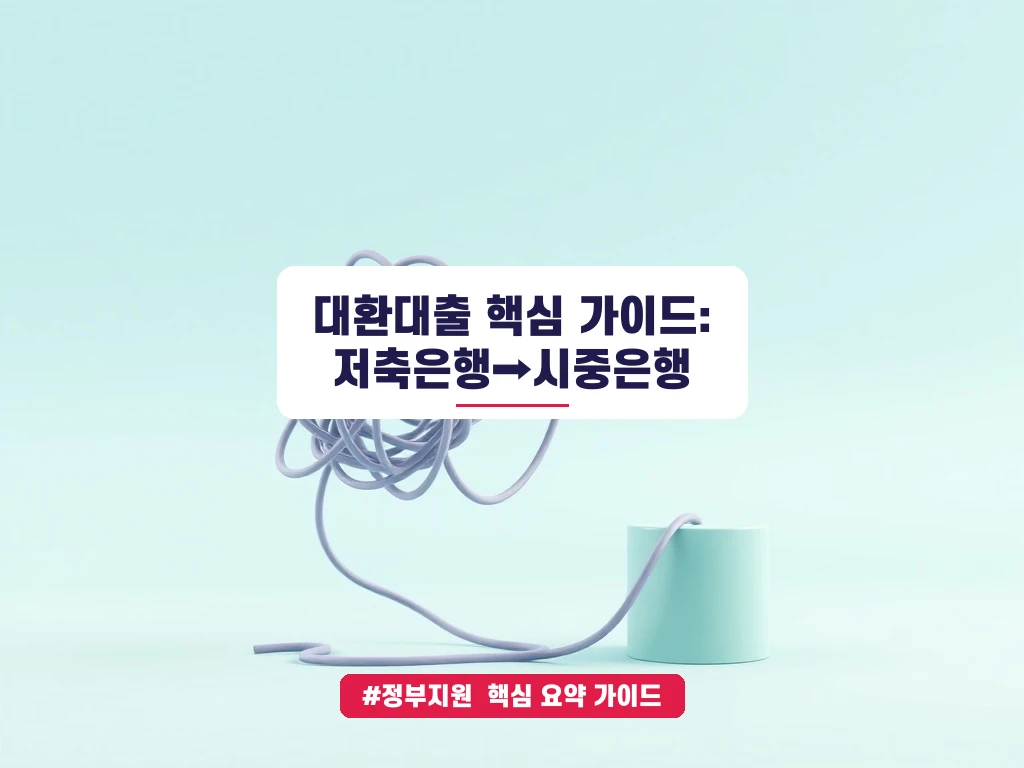 정부지원 대환대출 플랫폼 이용 방법 및 저축은행에서 시중은행으로 갈아타는 조건 안내 가이드 (클릭 시 원문 이동)
