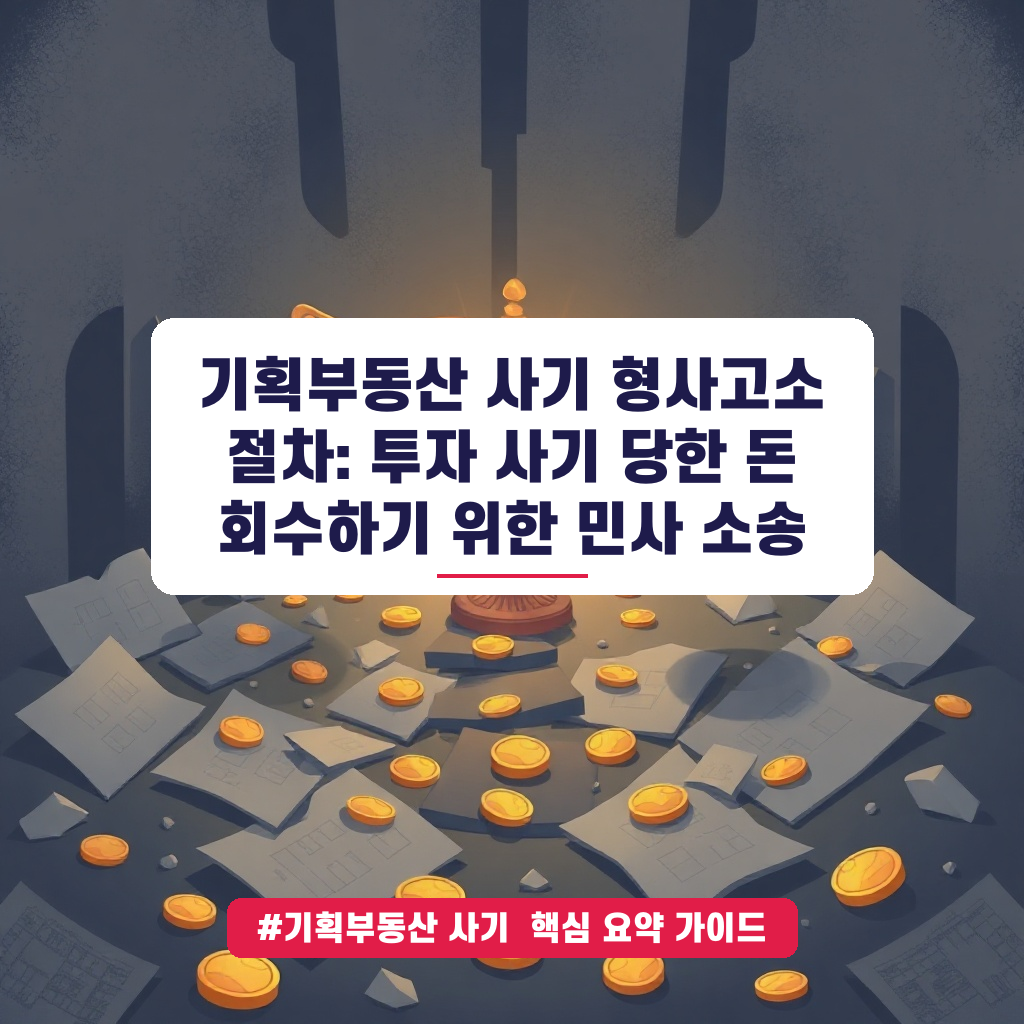 기획부동산 사기 형사고소 절차: 투자 사기 당한 돈 회수하기 위한 민사 소송 안내 가이드 (클릭 시 원문 이동)