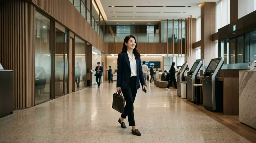 Man walking into bank 202607022221