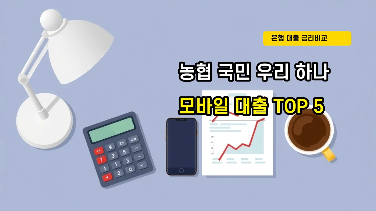 소상공인 1금융권 모바일 사업자 대출 금리 낮은 곳 추천 TOP 5 (농협, 국민, 우리, 하나)