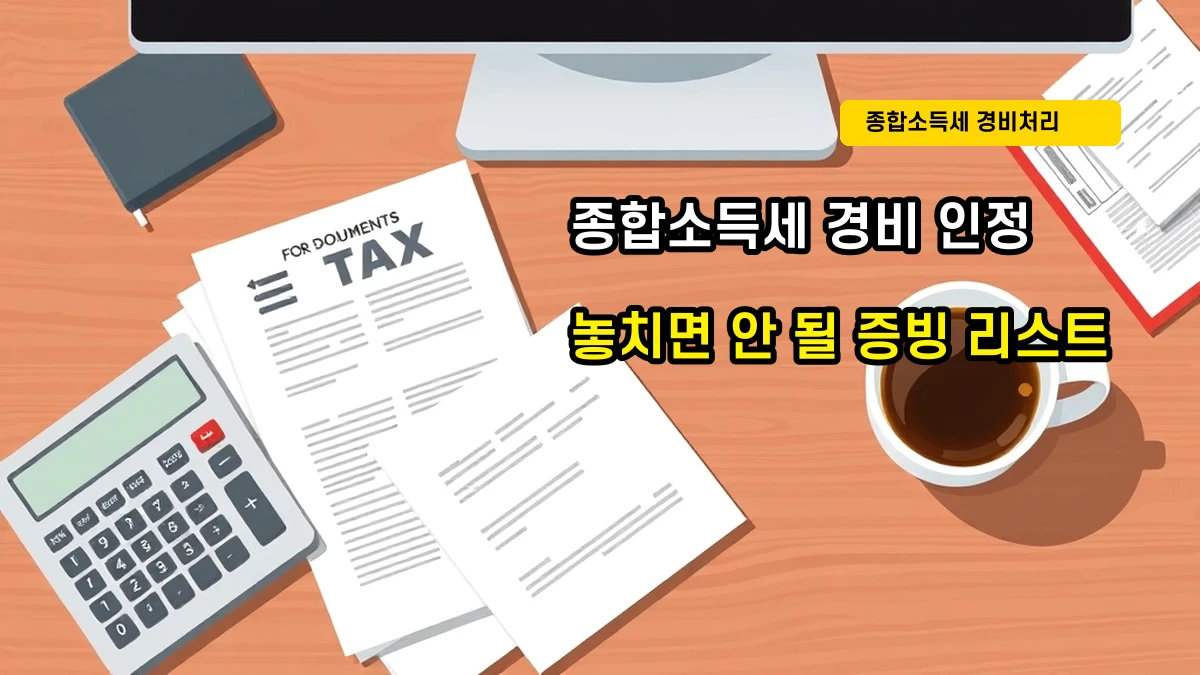 개인사업자 소득세 경비 처리 항목 및 적격증빙 총체적 요약