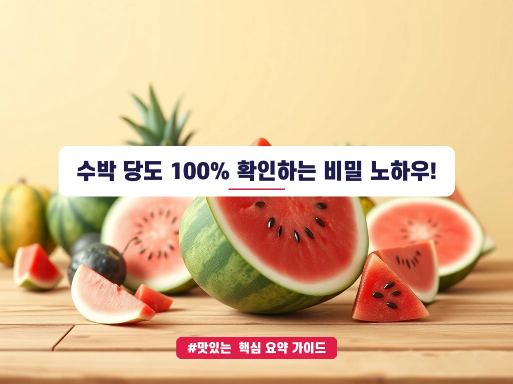 맛있는 수박 고르는 법: 꼭지, 밑동, 줄무늬 색상과 두드렸을 때 소리 구분법 안내 가이드 (클릭 시 원문 이동)